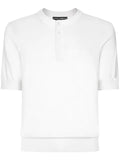 Dolce & Gabbana logo-embroidered silk knitted top