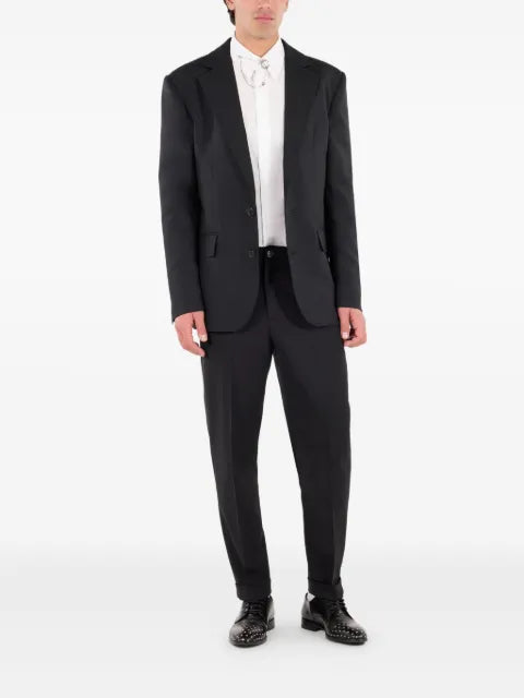 Roberto Cavalli leopard-print lining wool blazer