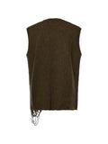 MM6 Maison Margiela distressed V-neck sweater