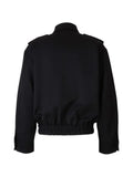 RHUDE logo-embroidered wool jacket