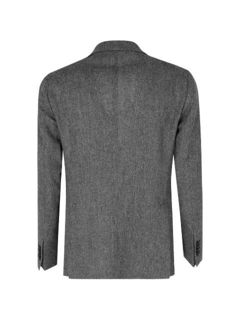 Tagliatore herringbone-pattern single-breasted blazer