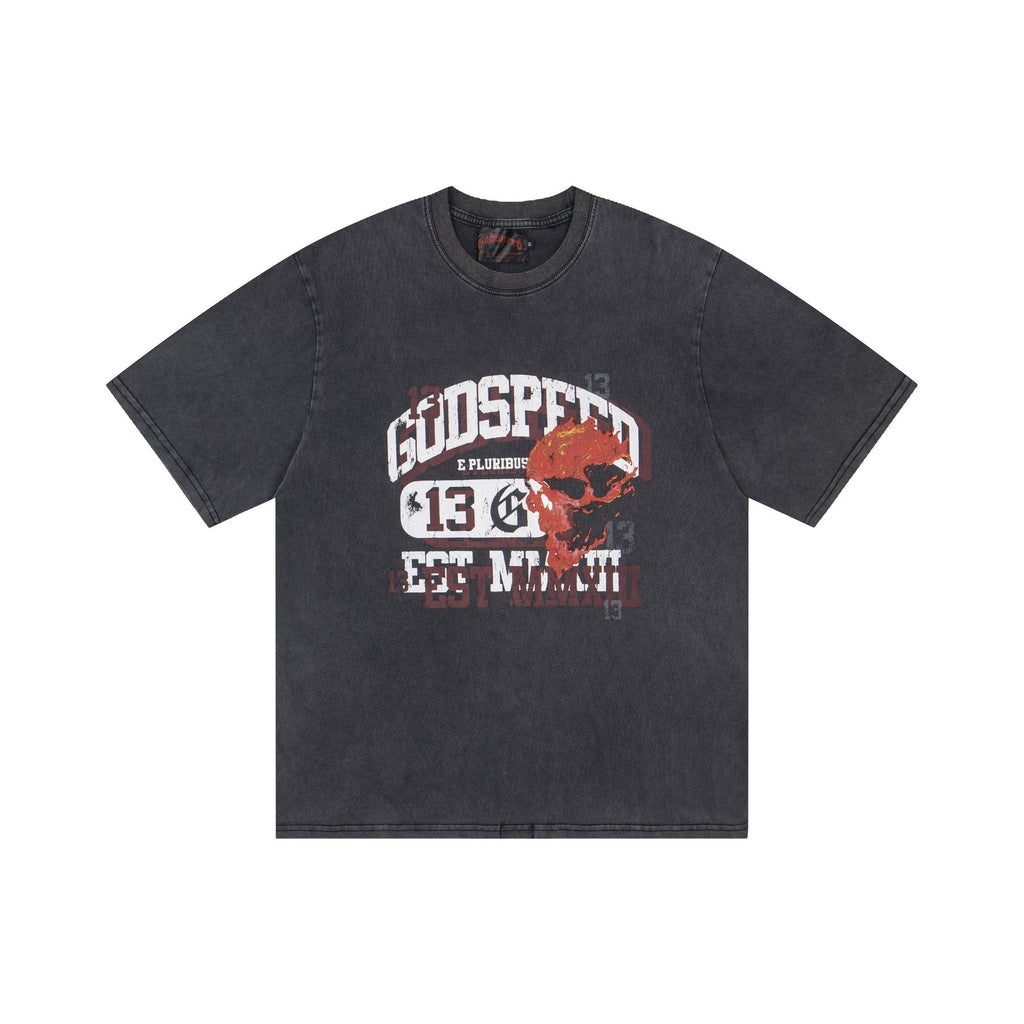 Godspeed Skull & 13 Graphic Short-Sleeve T-Shirt