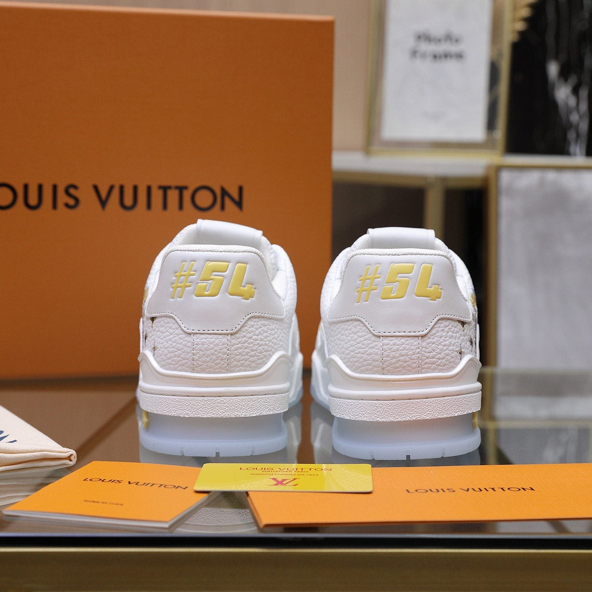 Louis Vuitton Embroidered White Low-Top Sneakers