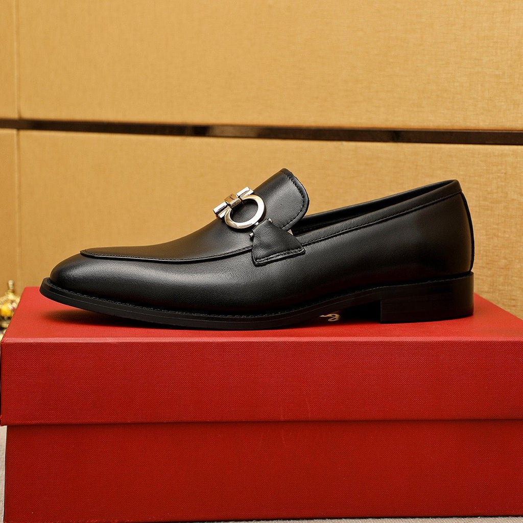 Ferragamo Metal Buckle Loafers