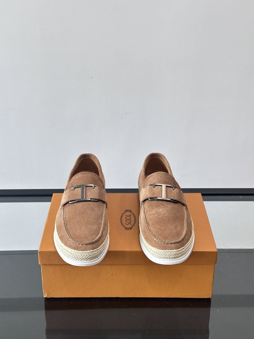 TOD'S Men's Suede Rubber-Sole Loafers