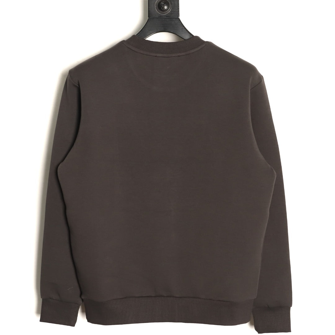 Gucci Interlocking G and Lettering Crewneck Sweatshirt - Dark Charcoal